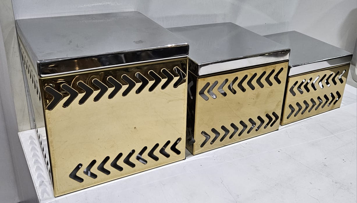 Buffet Riser 3 piece Set Stainless Steel