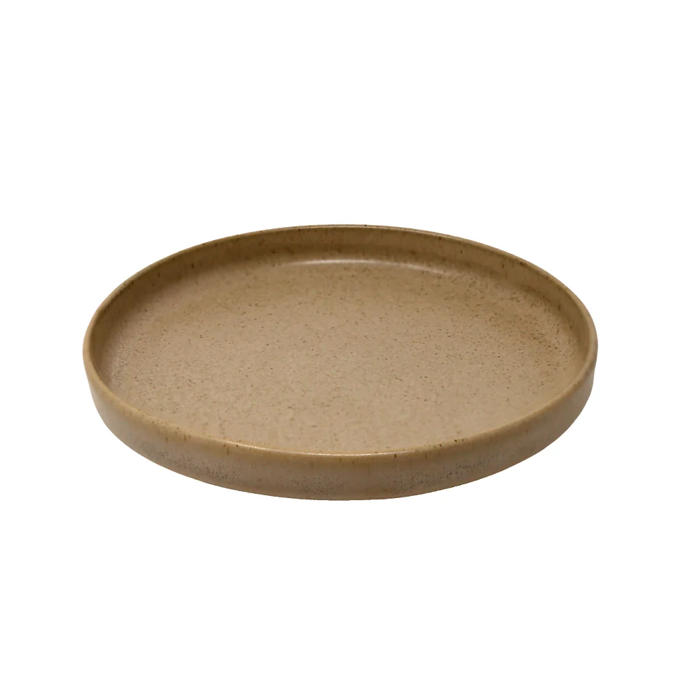 Porcelain Round Obelisque Light Plate - 6.7" | 12/Case