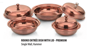 Round Dish 17 cm. with Lid Rose Gold
