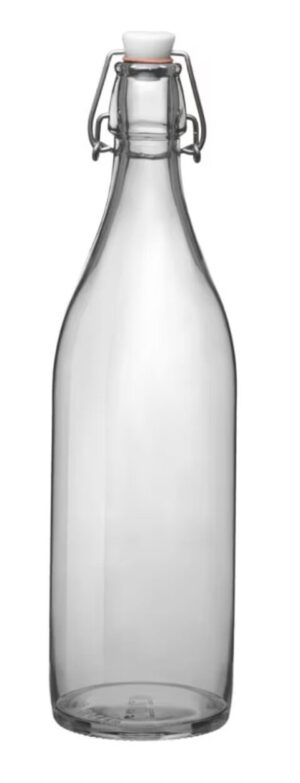 Clear Bottle 1 L with Clip Lock Lid
