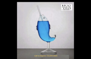 Dolphin Shape Glass 300ml.