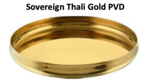 Stainless Steel Thali Gold 33 cm.
