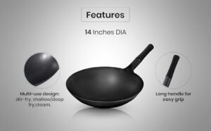 Chinese Wok Bakelite Handle 32|34|36 cm.