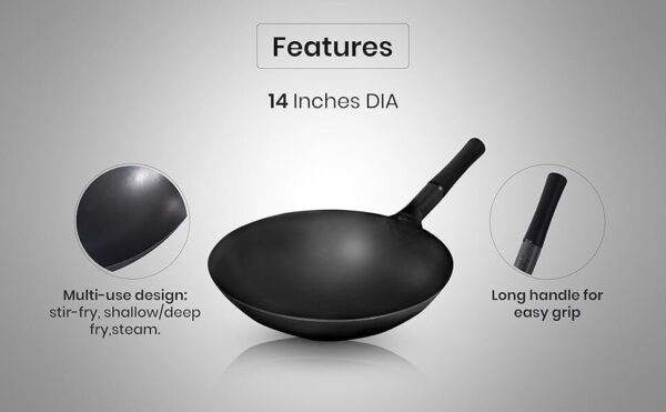 Chinese Wok Bakelite Handle 32|34|36 cm.