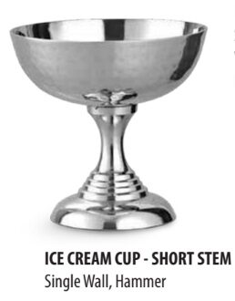 SS Ice Cream Cup Hammered