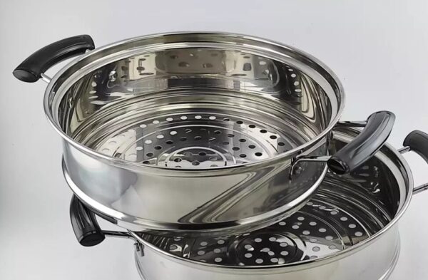 Stainless Steel Steamer 3 Tier with Lid - Image 2