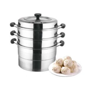 Stainless Steel Steamer 3 Tier with Lid