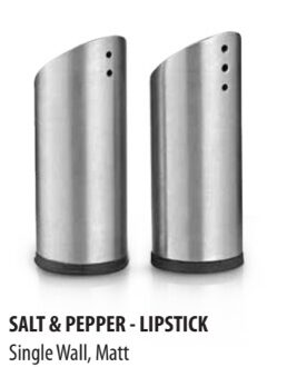 Stainless Steel Salt and Pepper Pair