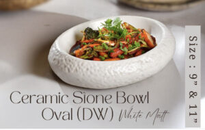 White Matt Serving Oval Bowl